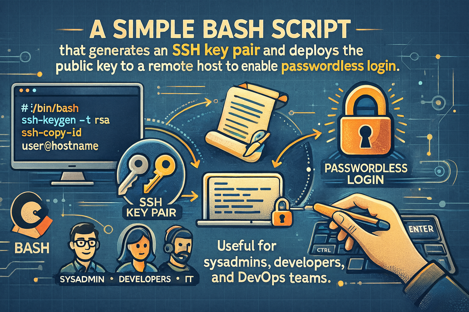Automatyczne wdrażanie kluczy SSH w skrypcie bash
